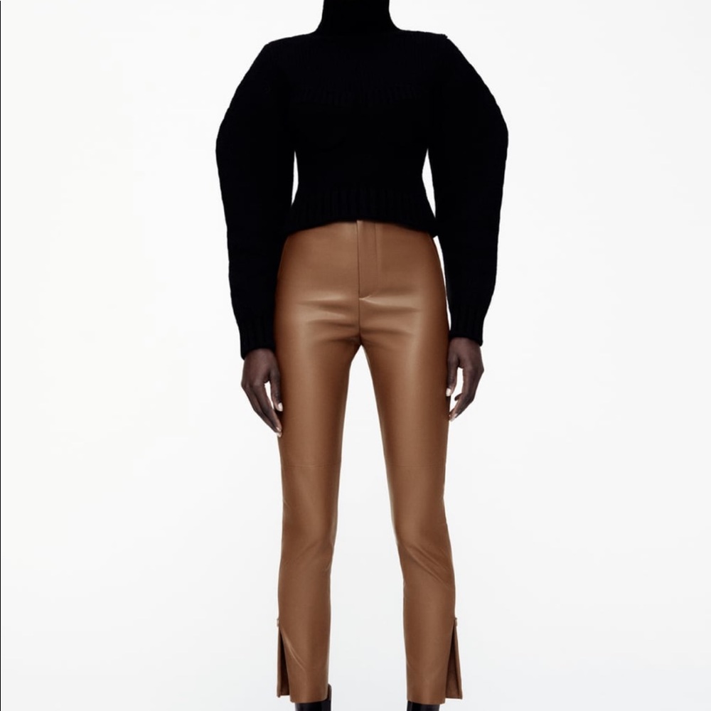 Zara Vegan Leather leggings